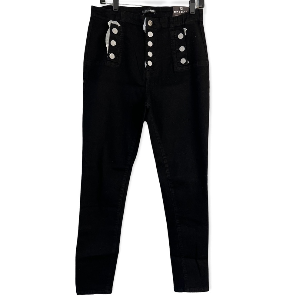 NWT! Fashion Nova Black Skinny Jeans, Women’s Size 13